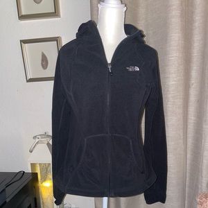 The North Face black fleece hoodie zip up jacket